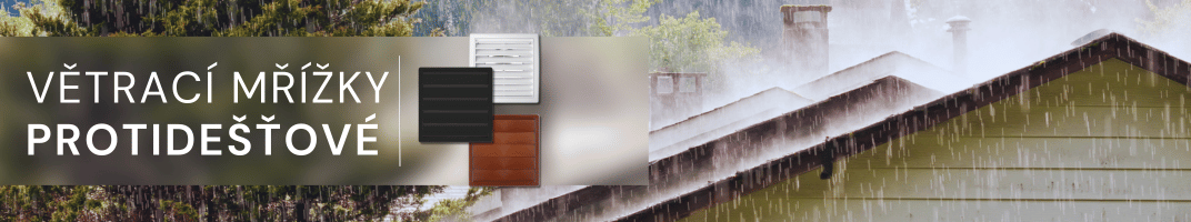 Větrací, ventilační, odvětrávací mřížky protidešťové