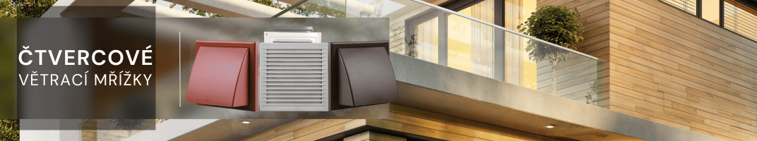 Čtvercové odvětrávací, ventilační, větrací mřížky