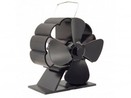 FLAMINGO MINI čtyřlopatkový ventilátor na kamna černý