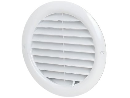 Kruhová větrací mřížka s regulací a nastavitelnou přírubou