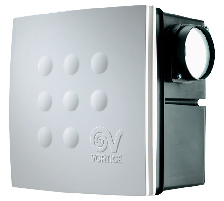 Vortice Quadro MICRO 100 I T HCS radiální ventilátor do koupelny k zabudování s hygrostatem