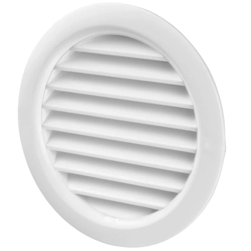 MV 80 bVs kruhová větrací mřížka se síťkou, bílá