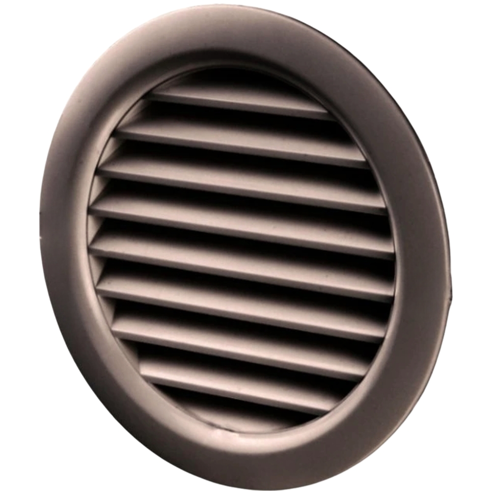 MV 80 bVs kruhová větrací mřížka se síťkou, hnědá