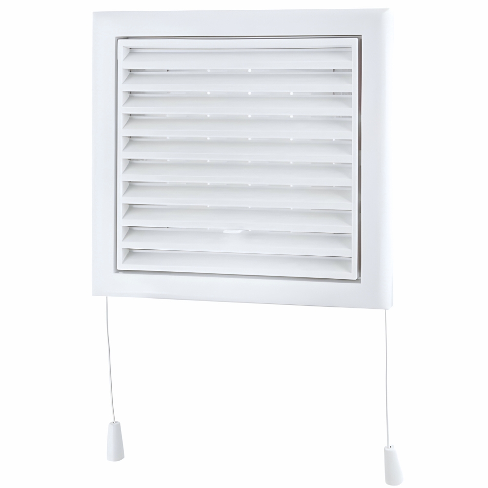 MV 125 RS (186x186 mm) větrací mřížka se síťkou a manuální regulací