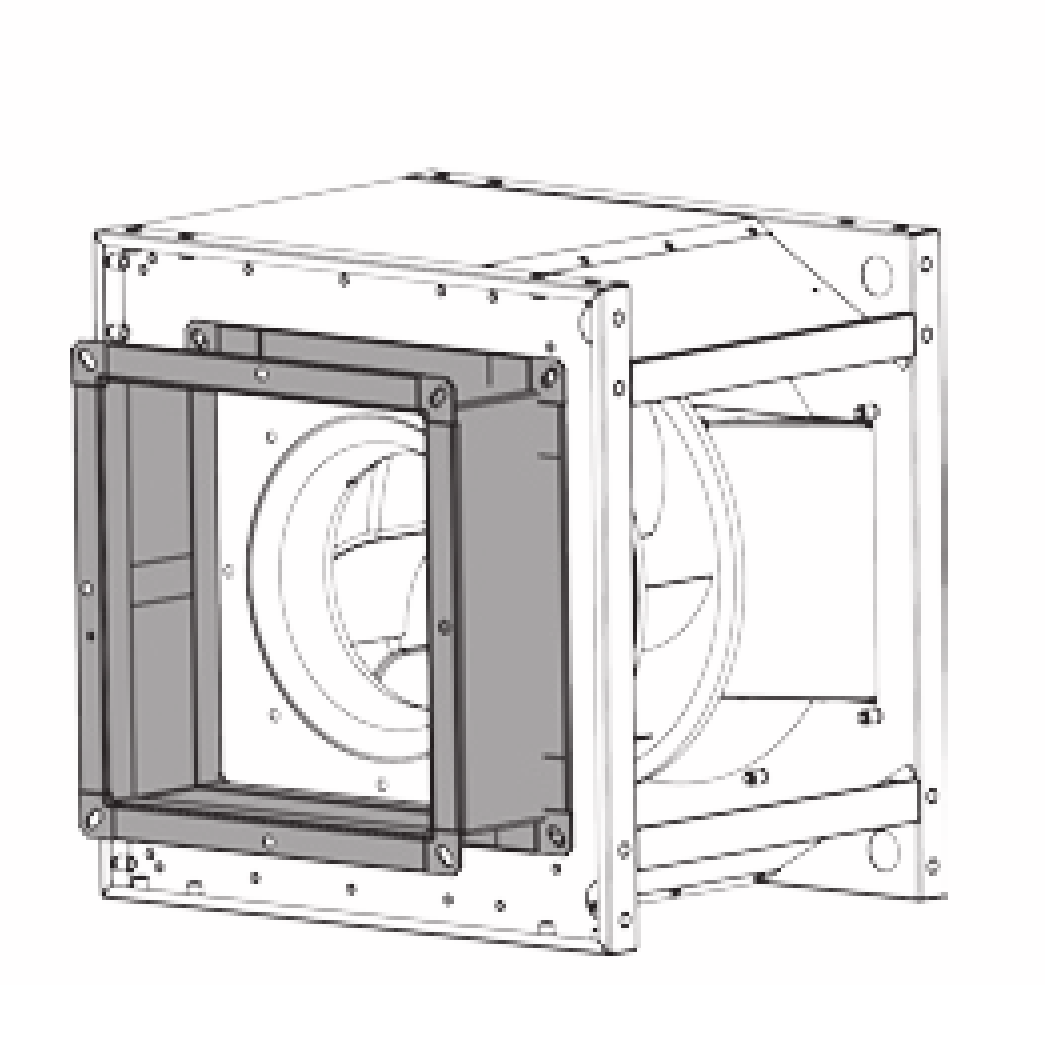 RFU-355-PV-Z pružná vložka pro průmyslový radiální ventilátor Alteko RFU