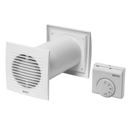 SPKT100 tichý ventilátor pro rozvod teplého vzduchu s teplotním čidlem