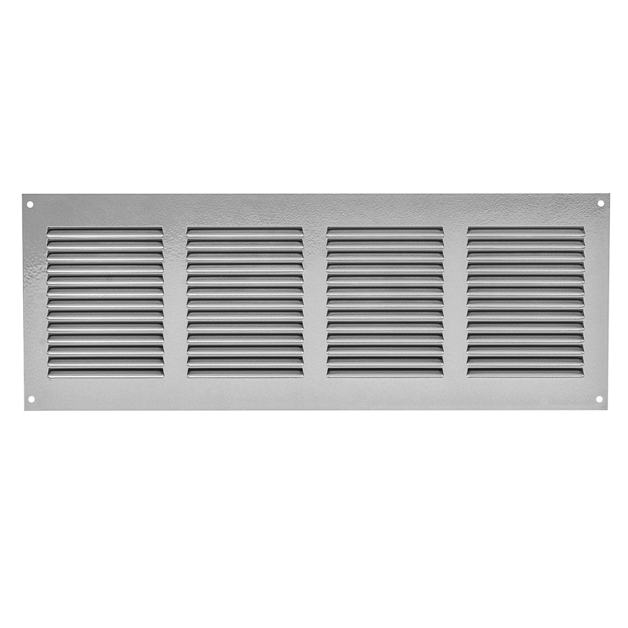 KVMs 400x150 kovová hranatá větrací mřížka se síťkou, šedá