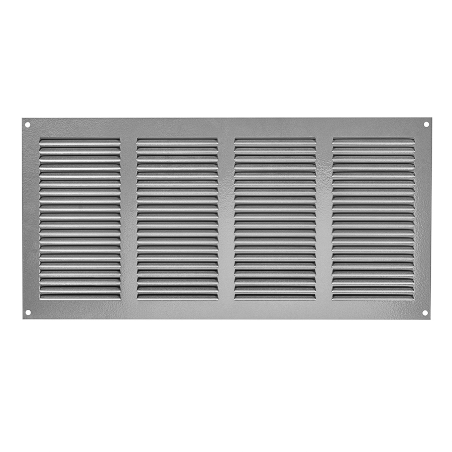 KVMs 400x200 kovová hranatá větrací mřížka se síťkou, šedá