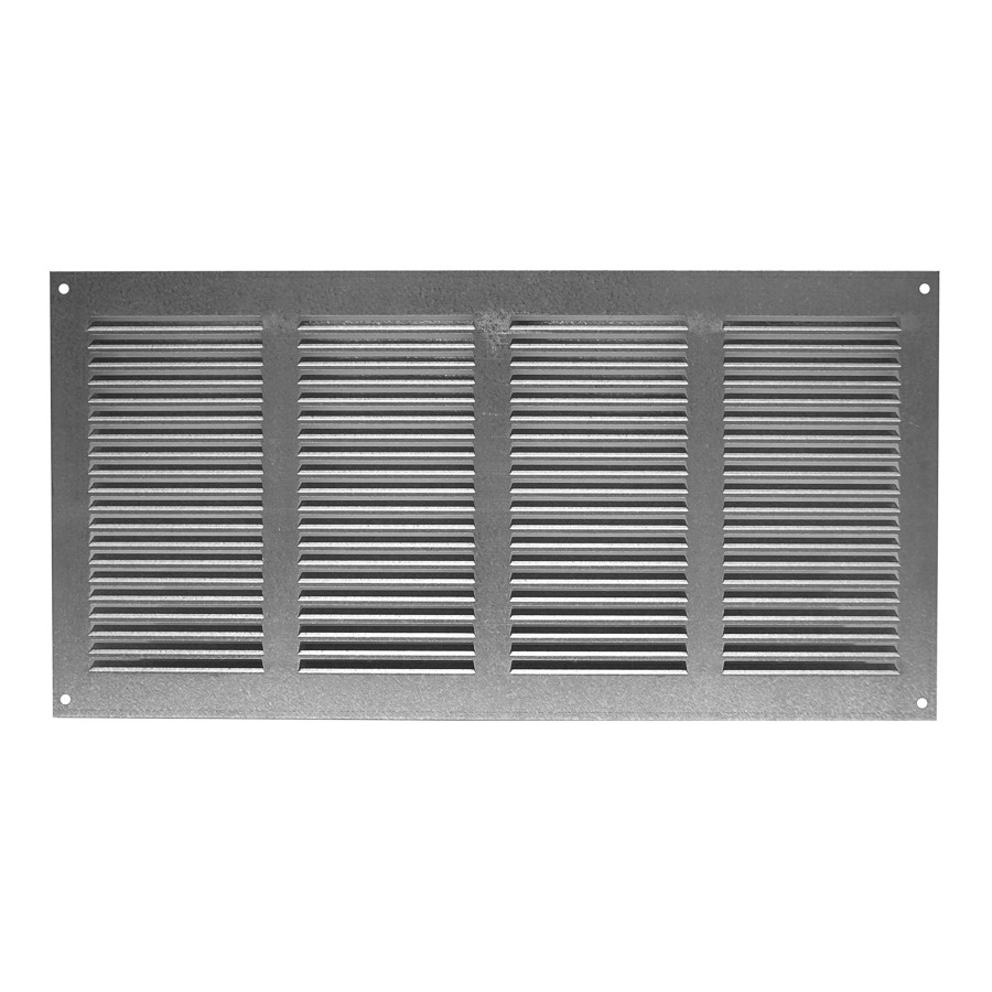 KVMp 400x200 kovová hranatá větrací mřížka se síťkou, pozink. ocel
