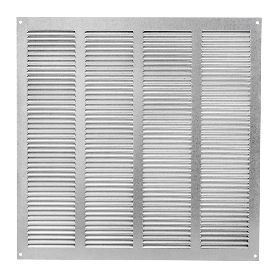 KVMp 400x400 kovová hranatá větrací mřížka se síťkou, pozink. ocel