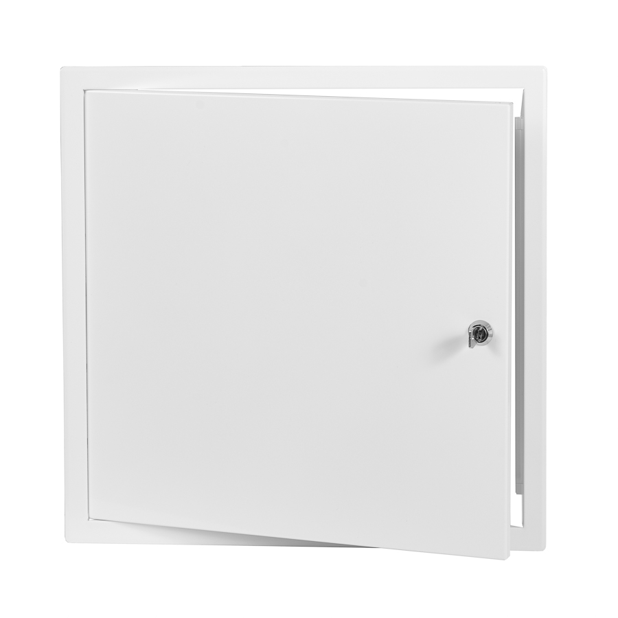 KRDZAb 400x400 kovová revizní dvířka se zámkem, bílá