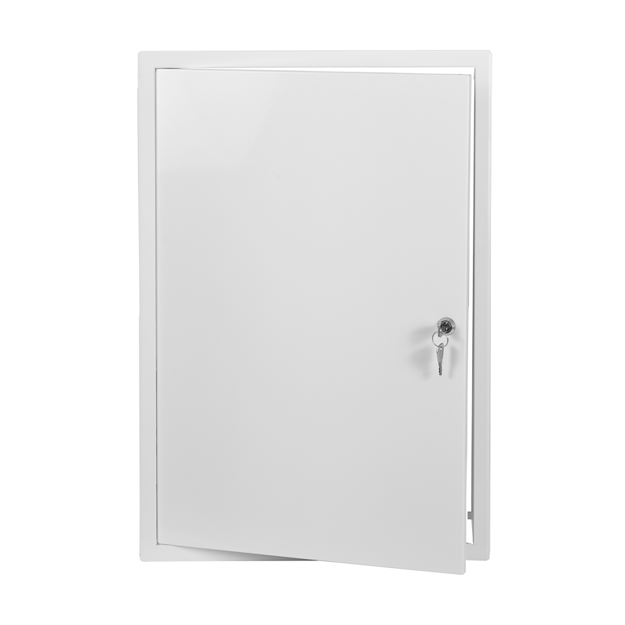 KRDZAb 400x600 kovová revizní dvířka se zámkem, bílá