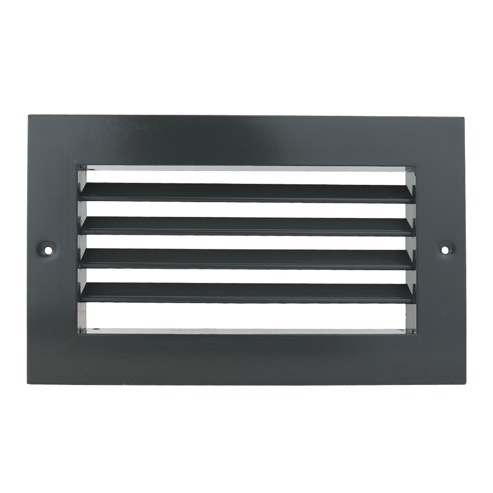 GMASs 250x100 hranatá hliníková větrací mřížka s nastavitelnou žaluzií, šedá