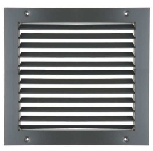 GMASs 250x250 hranatá hliníková větrací mřížka s nastavitelnou žaluzií, šedá