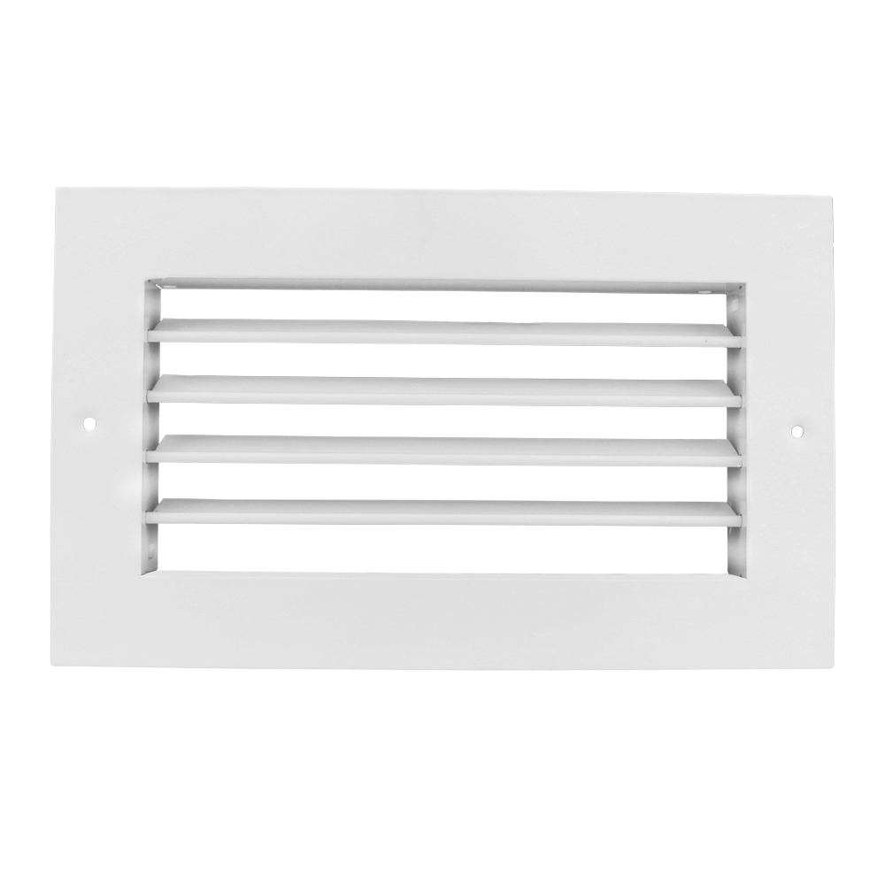 GMASb 500x200 hranatá hliníková větrací mřížka s nastavitelnou žaluzií, bílá