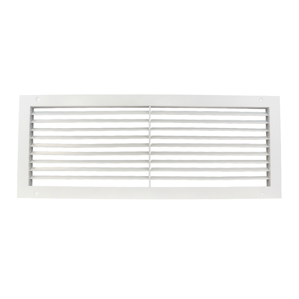 GMASb 600x300 hranatá hliníková větrací mřížka s nastavitelnou žaluzií, bílá