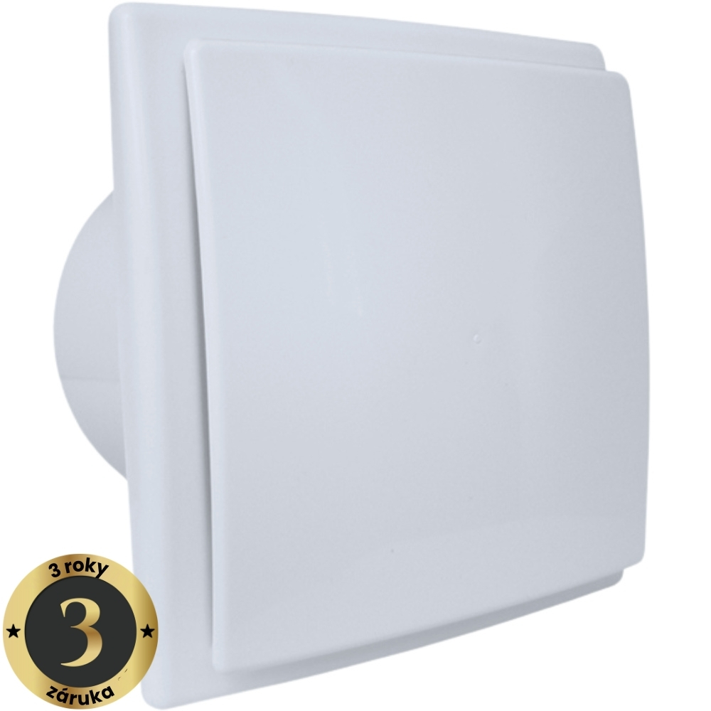 OK100-W tichý axiální koupelnový ventilátor, bílá