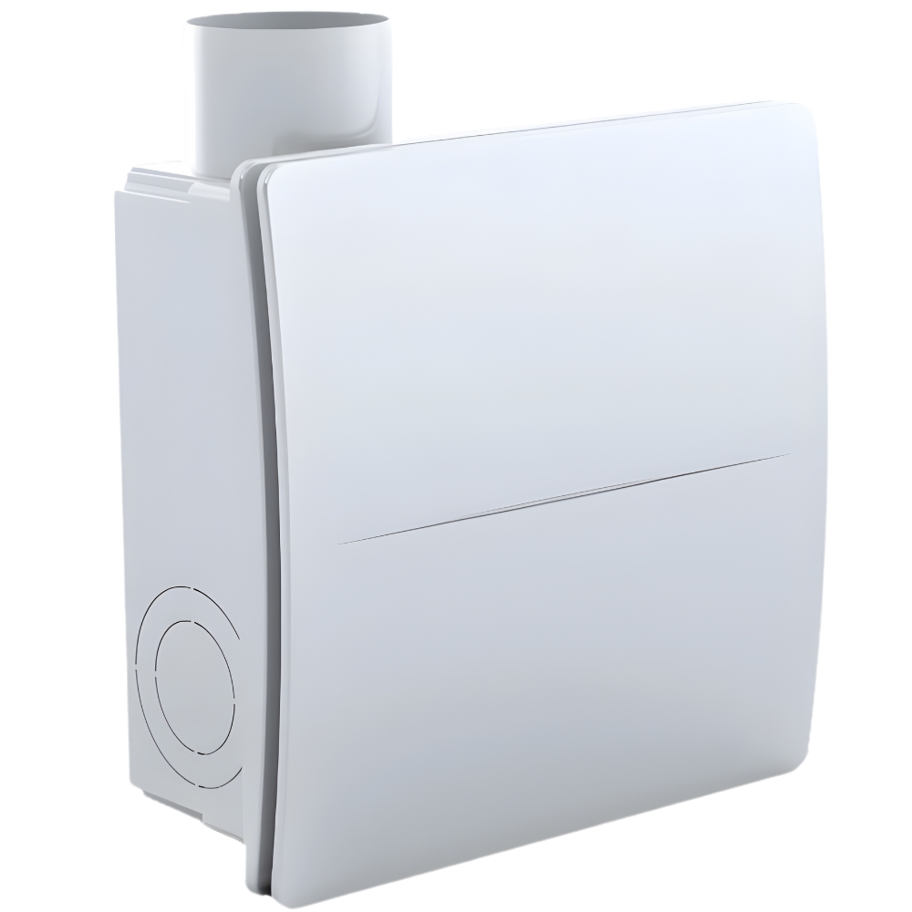 Aerauliqa QXDS-T extra tichý radiální ventilátor do koupelny s doběhem pro zapuštěnou montáž