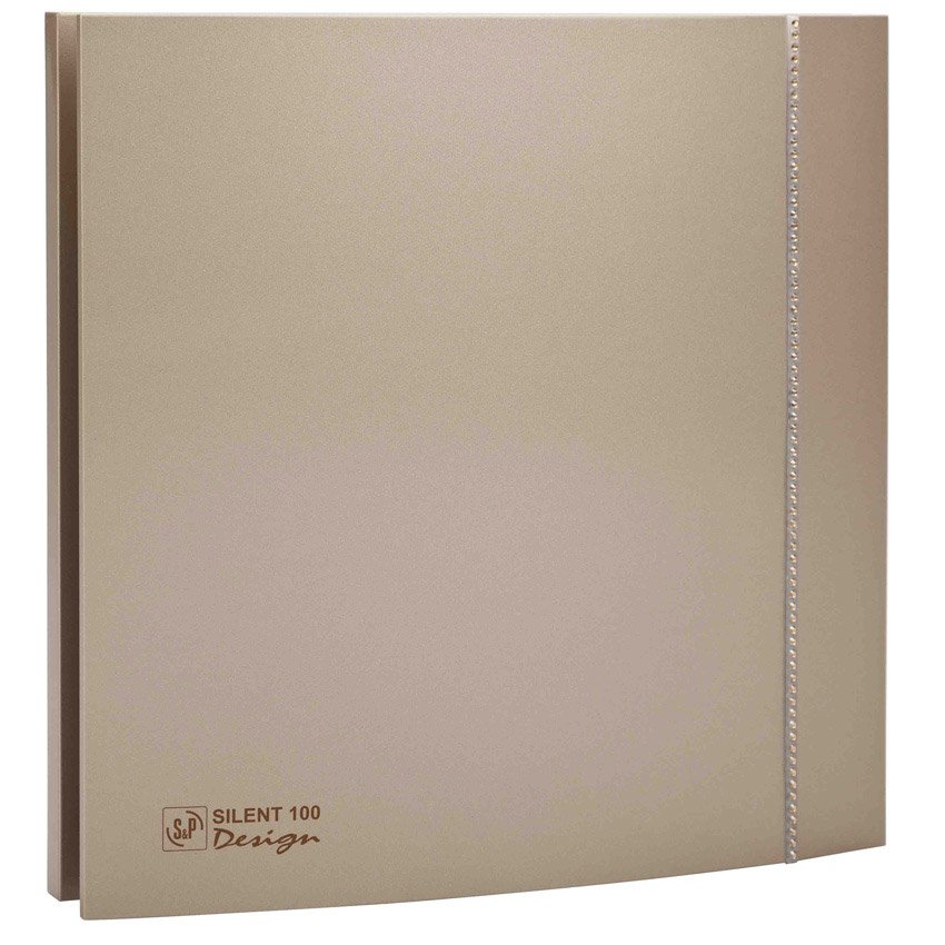 SILENT 100 CZ DESIGN Swarovski Champagne tichý axiální ventilátor s proužkem z krystalů