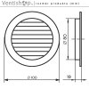 Rozměry kruhové větrací mřížky