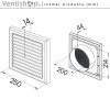 Rozměr větrací mřížky MV VS