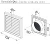 Rozměr větrací mřížky MV VS