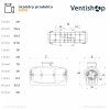 Rozměry potrubního ventilátoru Vortice LINEO