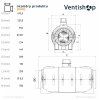 Rozměry potrubního ventilátoru Vortice LINEO