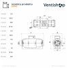 Rozměry potrubního ventilátoru Vortice LINEO