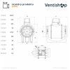 Rozměry potrubního ventilátoru Vortice LINEO