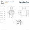 Rozměry potrubního ventilátoru Vortice LINEO