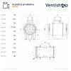 Rozměry potrubního ventilátoru Vortice LINEO