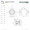 Rozměry potrubního ventilátoru Vortice LINEO