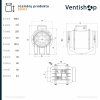 Rozměry potrubního ventilátoru Vortice LINEO