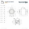 Rozměry potrubního ventilátoru Vortice LINEO