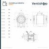 Rozměry potrubního ventilátoru Vortice LINEO