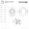Rozměry potrubního ventilátoru Vortice LINEO