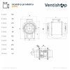 Rozměry potrubního ventilátoru Vortice LINEO