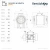 Rozměry potrubního ventilátoru Vortice LINEO