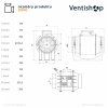 Rozměry potrubního ventilátoru Vortice LINEO