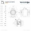 Rozměry potrubního ventilátoru Vortice LINEO