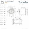 Rozměry potrubního ventilátoru Vortice LINEO