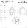 Rozměry potrubního ventilátoru Vortice LINEO