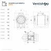 Rozměry potrubního ventilátoru Vortice LINEO