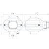 Vortice CA 315 ES radiální potrubní ventilátor s kovovým opláštěním a EC motorem