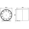 Potrubní ventilátor aRc vsuvný - rozměry