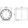 Potrubní ventilátor aRc vsuvný - rozměry