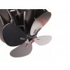 FLAMINGO čtyřlopatkový magnetický ventilátor na kouřovod černý