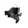 FLAMINGO čtyřlopatkový magnetický ventilátor na kouřovod černý