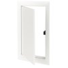 Bílá kovová revizní dvířka s magnetem